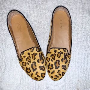 J. CREW CALF HAIR LEOPARD PRINT LOAFER SIZE 9